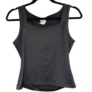 VTG Liebe Square Neck Black Sleeveless Women's Top w/ Paper Tags